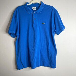 Lacoste Vintage Polo Shirt Mens 6 Large Royal Blue Alligator Preppy Money France